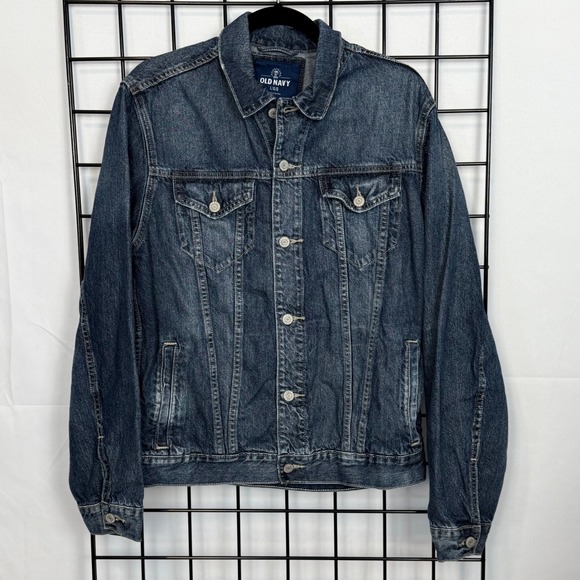 Old Navy Jackets & Blazers - Old Navy Denim Trucker Jacket Womens Large Blue Workwear Streetwear Grunge Punk